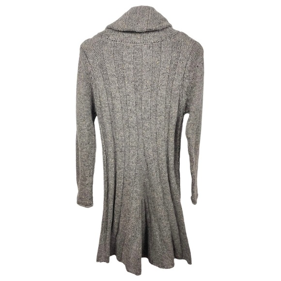 MAX Studio Grey Marled Wool Cowl Neck Fit and Flared Sweater Dress Size M - Picture 3 of 6